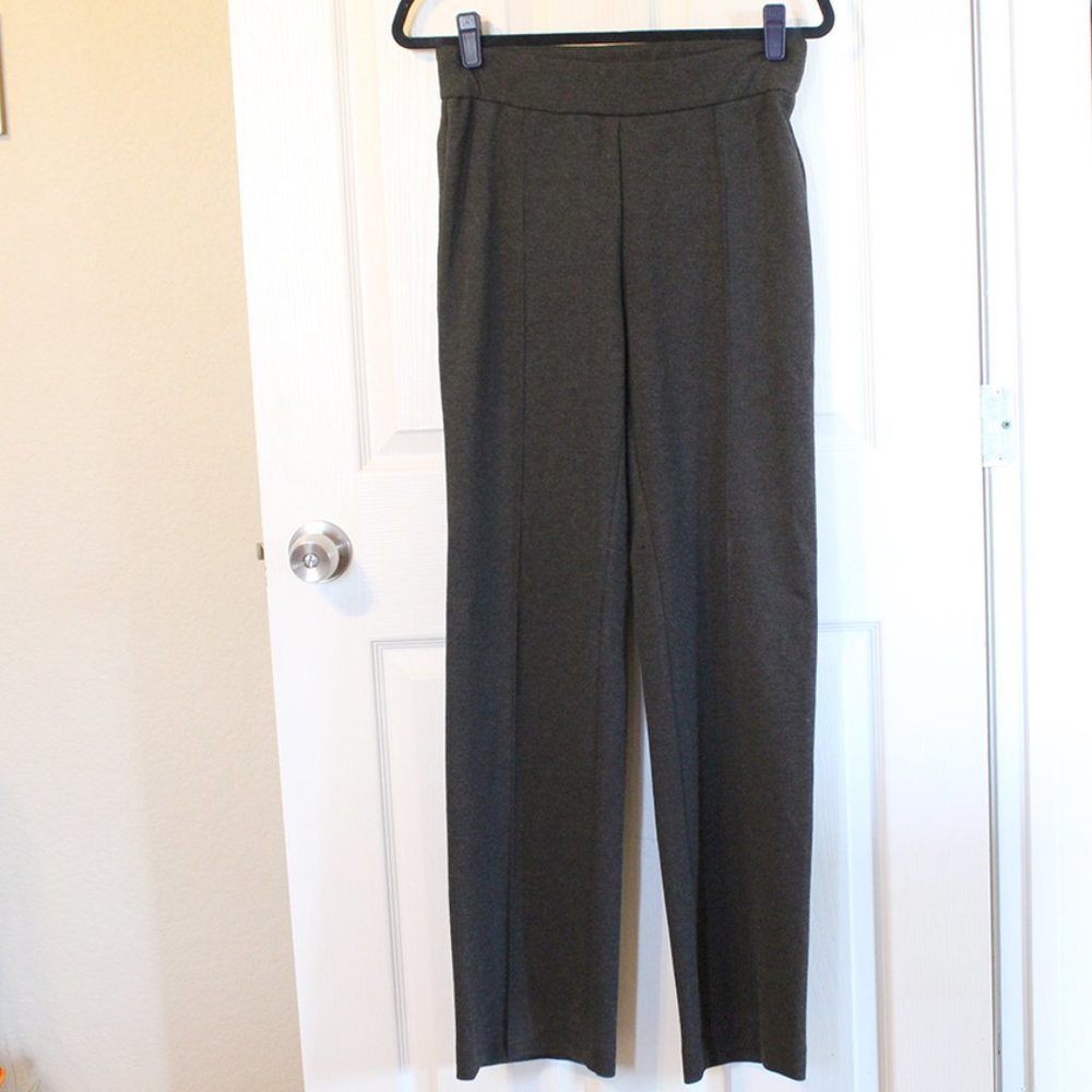 Soft Surroundings Charcoal Gray Ponte Pants
